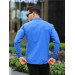 Single Pocket Şile Cloth Shirt - Blue