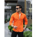 Single Pocket Şile Cloth Shirt - Orange