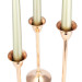 Elegant Copper Candlestick Set Of 3 25&21&18 Cm