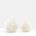 Coho Lumina Gilded Cream Globe Candle - 8&10 Cm - Set Of 2