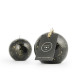 Coho Lumina Gilded Black Globe Candle - 8 Cm