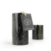 Coho Lumina Gilded Black Cylinder Candle - 10&15 Cm - Set Of 2