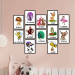 12 Piece Childrens Room Cute Animals Digital Print Painting Set
