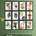 12 Piece Modern Style Mixed Wood Painting Set