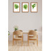 3 Piece Bohemian Style Leaf Wooden Frame Look Wooden Painting Set