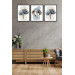 3 Piece Artistic Style Mdf Wooden Painting Set