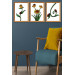 3 Piece Leaf And Ladybug Style Uv Printed Mdf Painting Set