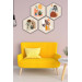 4 Piece Honeycomb Design Bohemian Style Uv Printing Mdf Wooden Painting Set