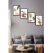 4 Piece Colorful Modern Bohemian Style Uv Printed Mdf Painting Set