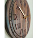 Solid Walnut Clock With Roman Numerals 36Cm