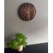 ساعة حائط خشب جوز بأرقام رومانية 36 سم