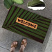 Apartment Door Mat With Leaves, 60X40 Cm Welcome