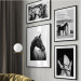 Horses 4 Piece Wooden Painting Set With Frame Look
