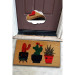 Coconut Door Mat With Cactus Drawing, 60X40 Cm