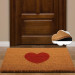 Coconut Door Mat With Heart Drawing, 60X40 Cm