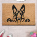 Coconut Door Mat With A Dog Drawing, 60X40 Cm