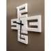 Solid Wood Wall Clock White 36Cm