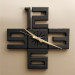 Solid Wood Wall Clock Black 36Cm