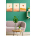 Modern Nature Style Artistic Set Of 3 Paintings