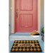 Plaid Yellow Natural Coconut Doormat 60X40Cm