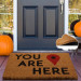 You Are Here Natural Coconut Doormat 60X40Cm