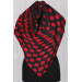 Optical Patterned Twill Scarf - Red