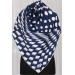 Optical Patterned Twill Scarf - Navy Blue