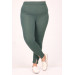 Large Size Scuba Tights With Front Slit - Emerald