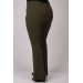 Plus Size Flare Leg Scuba Trousers - Khaki