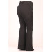 Plus Size Flare Leg Scuba Trousers - Black