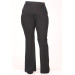 Plus Size Flare Leg Scuba Trousers - Black