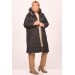 Plus Size Removable Hooded Quilted Jacket-Black