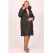 Plus Size Removable Hooded Quilted Jacket-Black