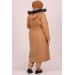 Large Size Removable Hooded Cashmere Coat-Mink