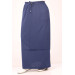 Plus Size Two Thread Piece Skirt-Navy Blue
