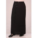 Plus Size Two Thread Piece Skirt-Black