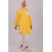 Plus Size Color Combination Linen Airobin Shirt - Yellow