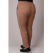 Plus Size Wrinkled Skinny Leg Trousers-Mink