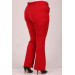 Large Size Front Slit Spanish Trousers - Red