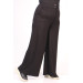 Large Size Crystal Two Thread Trousers With Elastic Back - Black