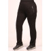 Plus Size Crystal Two Thread Sweatpants-Black