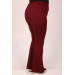 Plus Size Flare Leg Two Threads Crystal-Claret Red