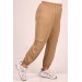 Plus Size Cargo Pocket Crystal Two Thread Sweatpants-Mink