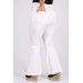 Plus Size Flare Jeans - White