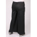 Plus Size Matte Leather Look Wide Leg Jeans - Black