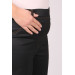 Plus Size Matte Leather Look Wide Leg Jeans - Black