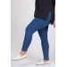 Plus Size Skinny Leg Long Jeans - Blue