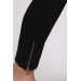 Plus Size Elastic Waist Slim Leg Jeans - Black