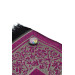 Fuchsia Prayer Rug With Compass Showing Qibla