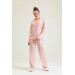 Buttoned Front Cotton Pajama Set